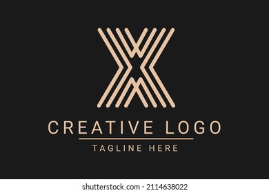 Modern creative letter X vector logo design. Minimalist X Luxury monogram initial based icon. X initials based Template and Letters in vector.