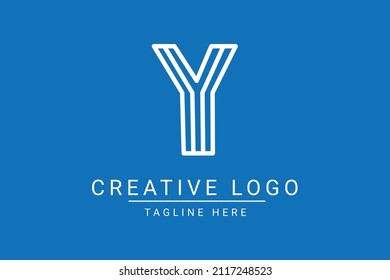 Modern creative letter Y vector logo design. Minimalist Y Luxury monogram initial based icon. Y initials based Template and Letters in vector.