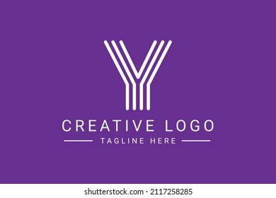Modern creative letter Y vector logo design. Minimalist Y Luxury monogram initial based icon. Y initials based Template and Letters in vector.
