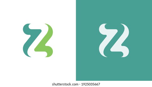 letra moderna y creativa logotipo de monograma Z, letra simple logotipo ZZ en estilo espaciado negativo