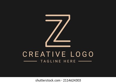 Modern creative letter Z vector logo design. Minimalist Z Luxury monogram initial based icon. Z initials based Template and Letters in vector.