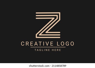 Modern creative letter Z vector logo design. Minimalist Z Luxury monogram initial based icon. Z initials based Template and Letters in vector.