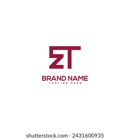 Elemento vectorial de diseño de logotipo moderno de la letra creativa ZT TZ. Logotipo de negocio de iniciales.