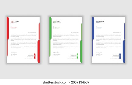 Diseño de membrete creativo moderno Diseño de membrete Resumen Diseño de membrete moderno Diseño de membrete Plantilla de diseño de membrete volante empresa funcionario profesional de moda más reciente mínimo simple 