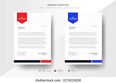 Plantilla moderna de diseño creativo de membrete