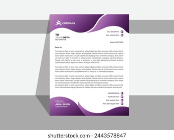 Modern creative Letterhead design	template
