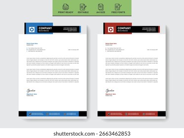 Plantilla de diseño de membrete creativo moderno