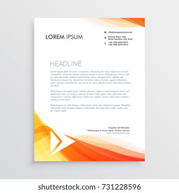 modern creative letterhead design template vector