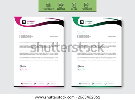 Modern creative letterhead design template