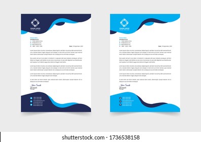 Modern Creative Letterhead design vector template