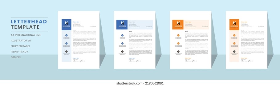 Modernes und kreatives Letterhead Template Design.