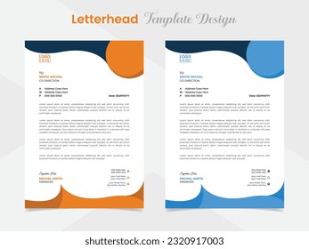 modern creative letterhead template design for business company