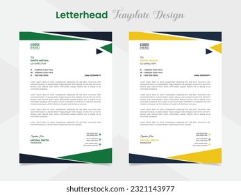 modern creative letterhead template design for business company