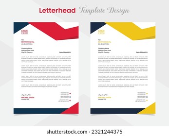 modern creative letterhead template design for business company