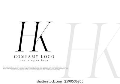 Modern Creative Letters HK, KH Logo Design