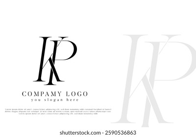 Modern Creative Letters KP, PK Logo Design