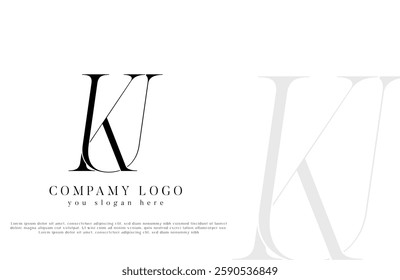 Modern Creative Letters KU, UK Logo Design