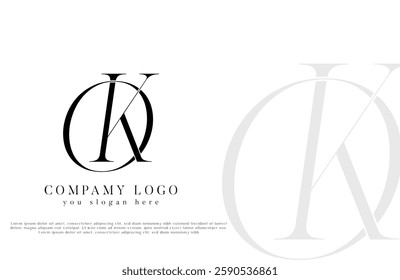 Modern Creative Letters OK, KO Logo Design