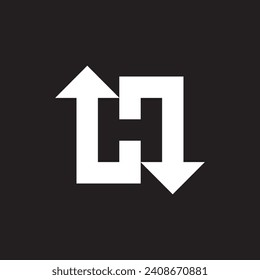 Modern creative line art letter H logo.