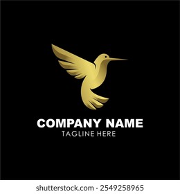 Modern Creative Line Art Minimal Bird Logo Design For Your Business, on a black background