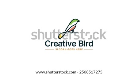 Modern Creative Line Art Minimal Bird Logo Design For Your Business