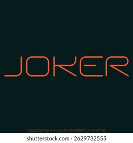 Moderno criativo linear sans serif exibir fonte vetor