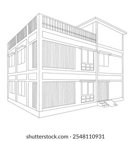 Diseño Moderno Y Creativo Del Edificio Del Revestimiento.