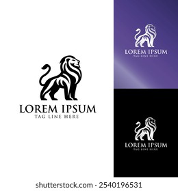 moderno y creativo logotipo de león Vector Plantilla Ilustración Diseño