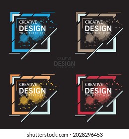 Modern creative logo design with cyberpunk theme. Cyberpunk logos and labels. Graphic design decoration