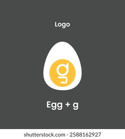 Modern and creative logo design featuring a stylized egg integrated with the letter 'G'. Perfect for businesses, brands, or personal projects related to food, agriculture, restaurants, or organic