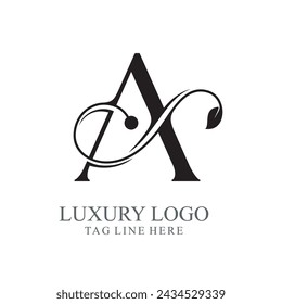 Modern Creative A Logo Design. Icon Initial Based Monogram and Letters in Luxury Vector