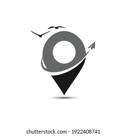 modernes kreatives Logo-Design für ein Reisebüro. moderne Vektorgrafik