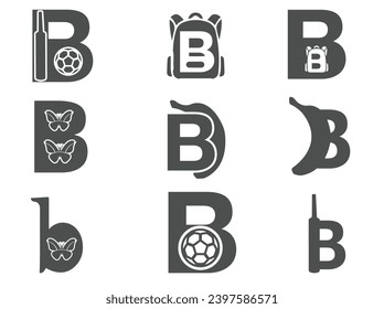 Modern creative logo template.
B Chat negative space Logo Design Vector Illustration Modern Monogram Icon. Modern Logo Design
B letter negative speech  logo design. Creative modern stylish.