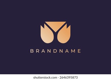 Moderno e criativo lotus bud logotipo design vetor ilustração. Luxo e elegância lotus bud símbolo. Ícone do Lotus.