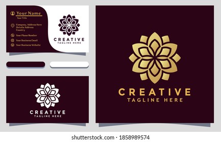 Modern creative Lotus Logo Design and template. Flower icon minimalist elegant vector