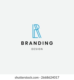 Modern creative LR logo design for business