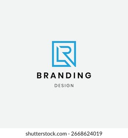 Diseño creativo moderno del logotipo de LR para el negocio