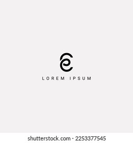 Modern creative luxury letter CE EC logo initial based Monogram icon vector.
