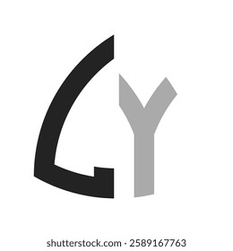 Modern Creative LY Logo Design. Letter LY Icon for any Business and Company