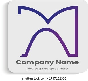 modern Creative  M letter idea vector logo ,with creative business identity