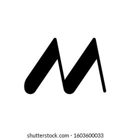 Modern creative M letter logo emblem