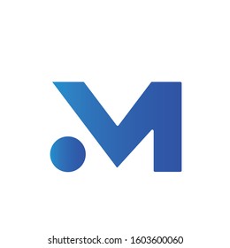 Modern creative M letter logo emblem