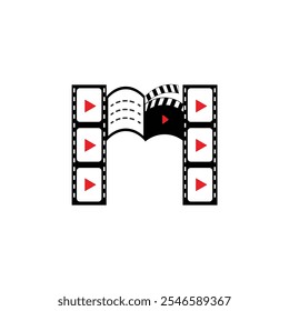 Moderno e criativo M Carta Logo Design