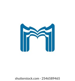 Moderno e criativo M Carta Logo Design