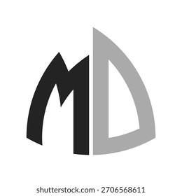 Moderno diseño creativo del logotipo de MD. Icono de la letra MD para cualquier negocio y compañía