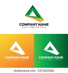 modern creative minimal alphabet A letter logo design