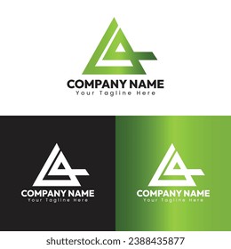 Modern creative minimal alphabet A letter logo design
