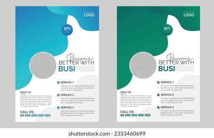 Modern creative minimal flyer design template with color variations