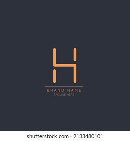 Moderne kreative minimale Anfangsbuchstaben H Icon Vector Logo Vorlage.