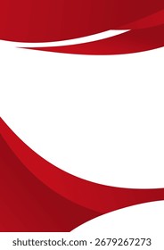 Modernes und kreatives minimalistisches Design mit rot-weißer Farbabstufung, Vektorgrafik